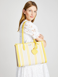 Kate-Spade-Market-Striped-Canvas-Medium-Tote-Morning-Light-Multi-Balilene-onmodel