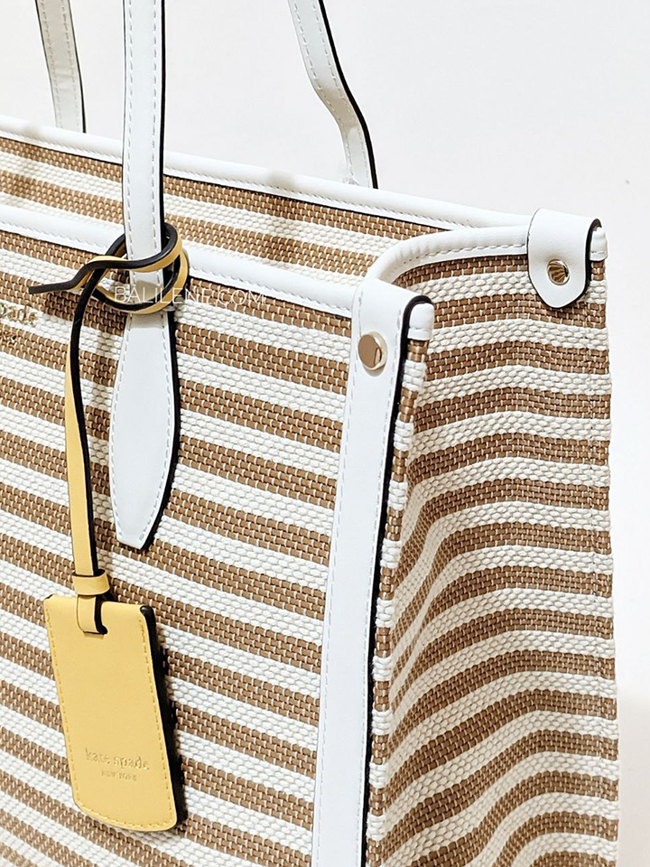 Kate-Spade-Market-Striped-Medium-Tote-Parchment-Multi-Balilene-detail-samping