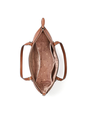 Kate Spade Monica Satchel Pebbled Leather Warm Gingerbread