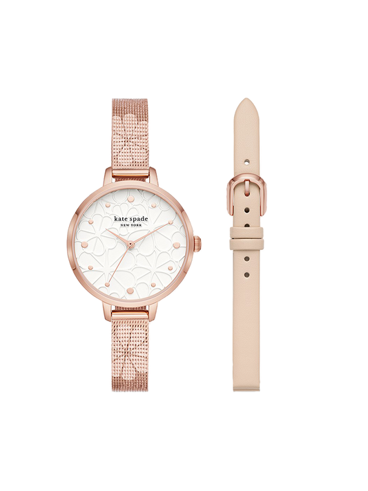 Kate Spade KSW1596SET Metro Watch Stainless Steel Rose Gold