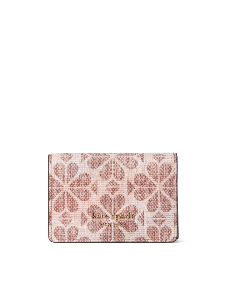 Kate-Spade-PWR00274-Coated-Canvas-Mini-Trifold-Pink-Multi-Balilene-depan