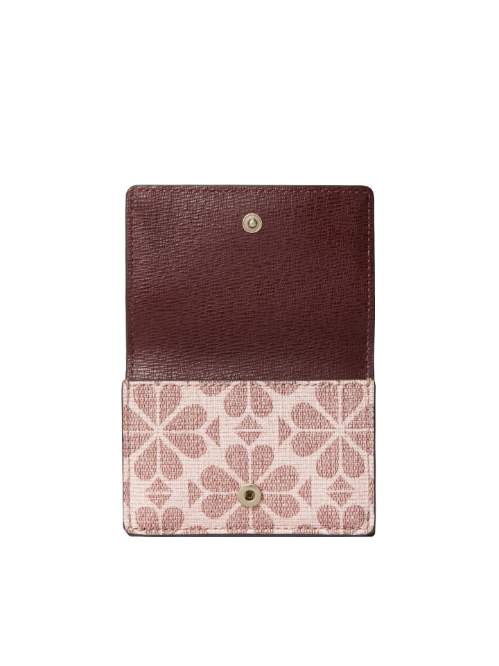 Kate-Spade-PWR00274-Coated-Canvas-Mini-Trifold-Pink-Multi-Balilene-snapbutton