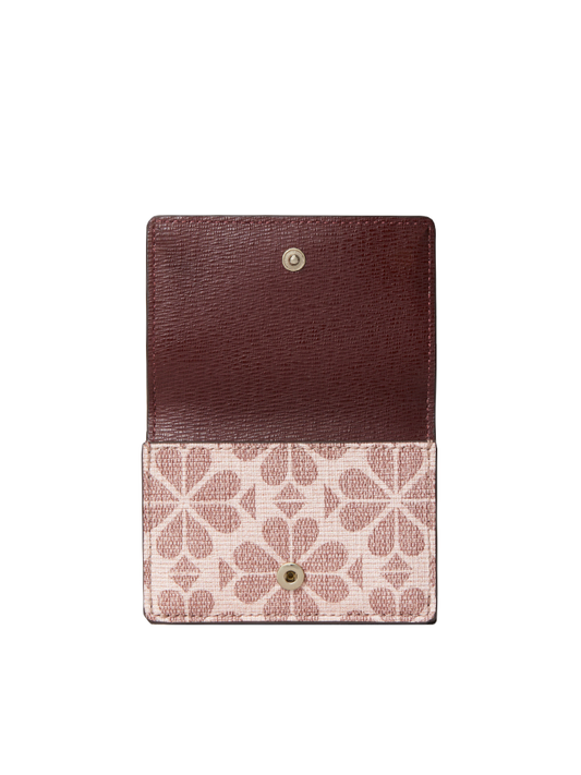 Kate-Spade-PWR00274-Coated-Canvas-Mini-Trifold-Pink-Multi-Balilene-snapbutton