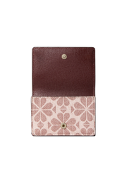 Kate-Spade-PWR00274-Coated-Canvas-Mini-Trifold-Pink-Multi-Balilene-snapbutton
