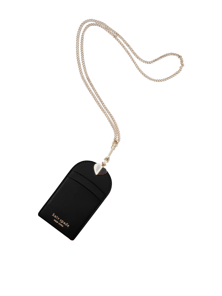 Kate-Spade-PWR00290-Spencer-Lanyard-Saffiano-Leather-Black-Balilene-depan