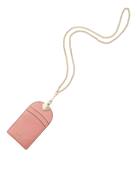 Kate-Spade-PWR00290-Spencer-Lanyard-Saffiano-Leather-Pink-Balilene-depan