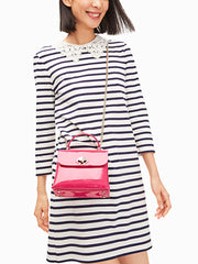 Kate Spade PXR00040 Romy Patent Mini-Top Handle Satchel Dark Magenta Crush