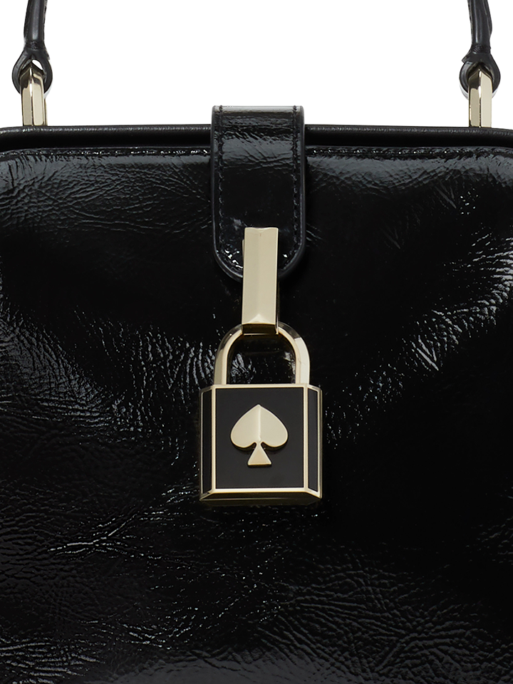 Kate Spade PXR00336 Remedy Patent Small Top-Handle Bag Black