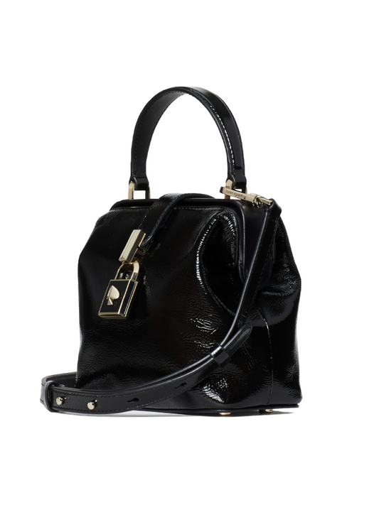 Kate Spade PXR00336 Remedy Patent Small Top-Handle Bag Black