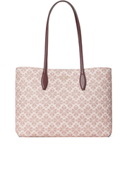 Kate Spade PXR00360 Flower Coated Canvas All Day Large Tote Pink Multi