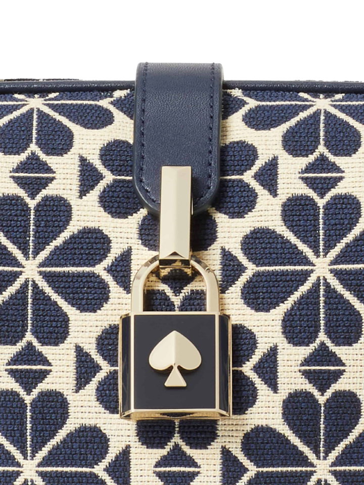 Kate Spade PXR00442 Remedy Spade Flower Jacquard Small Top Handle Blue Multi