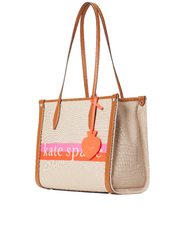 Kate Spade PXR00518 Market Stripe Logo Medium Tote