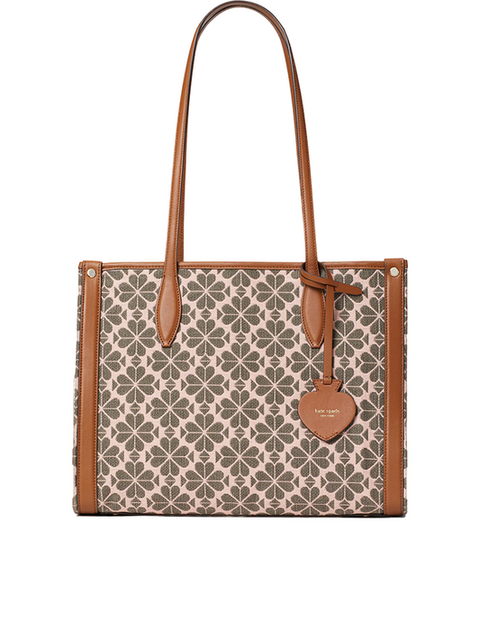 Kate Spade PXRUB269 Flower Jacquard Market Medium Tote Pink Multi