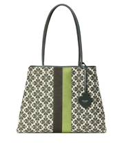Kate-Spade-PXRUB272-Flower-Jacquard-Stripe-Everything-Large-Tote-Green-Multi-Balilene-depan1
