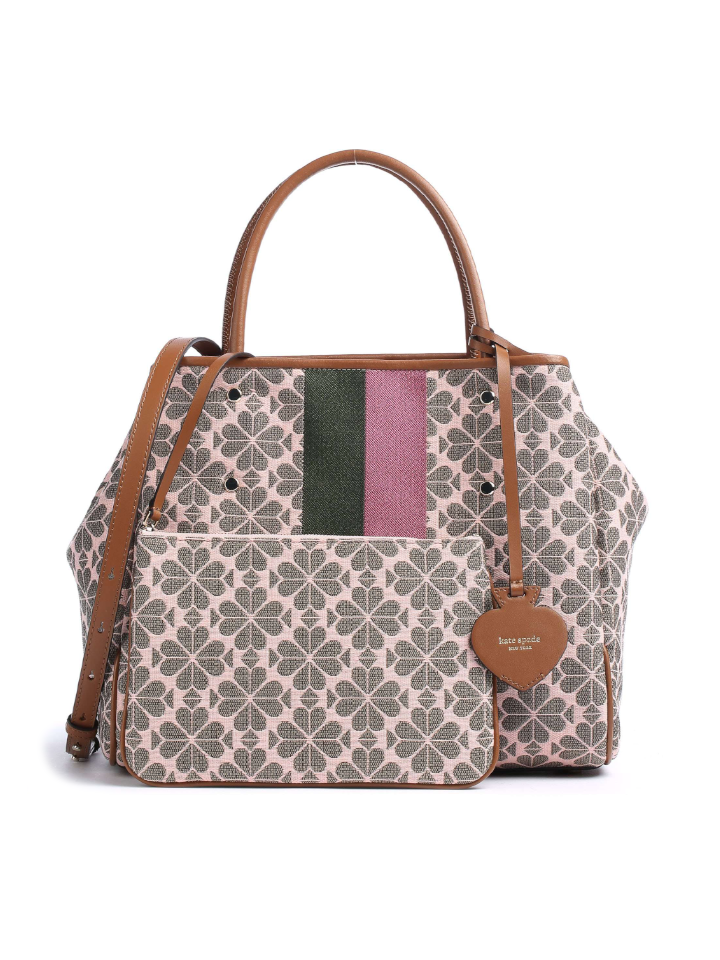 Kate Spade Flower Jacquard Stripe Everything Medium Tote Pink Multi