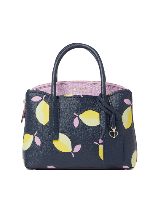    Kate-Spade-PXRUB328-Margaux-Lemons-Mini-Satchel-Blue-Multi-Balilene-depan
