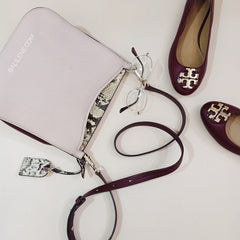 Kate Spade Pxrua345 Margaux Crossbody Large Embbos Snake Pale Vellum