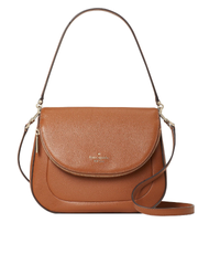 Kate Spade WKR00330 Leila Medium Flap Shoulder Bag Warm Gingerbread