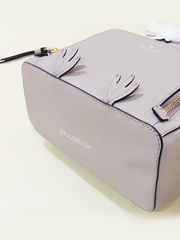 Kate Spade WKRU5674 Star Bright Owl Tomi Gray Leather Backpack