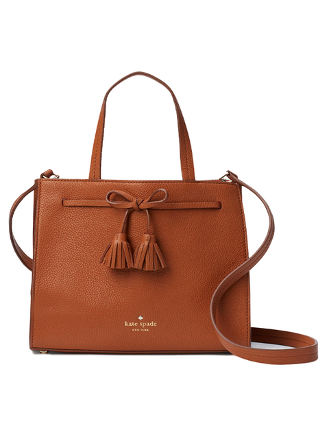 kate spade hayes mini backpack Kate Spade WKRU5775 Hayes Small Satchel Bag in Warm Gingerbread – Balilene