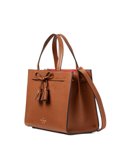 Kate Spade WKRU5775 Hayes Small Satchel Bag in Warm Gingerbread