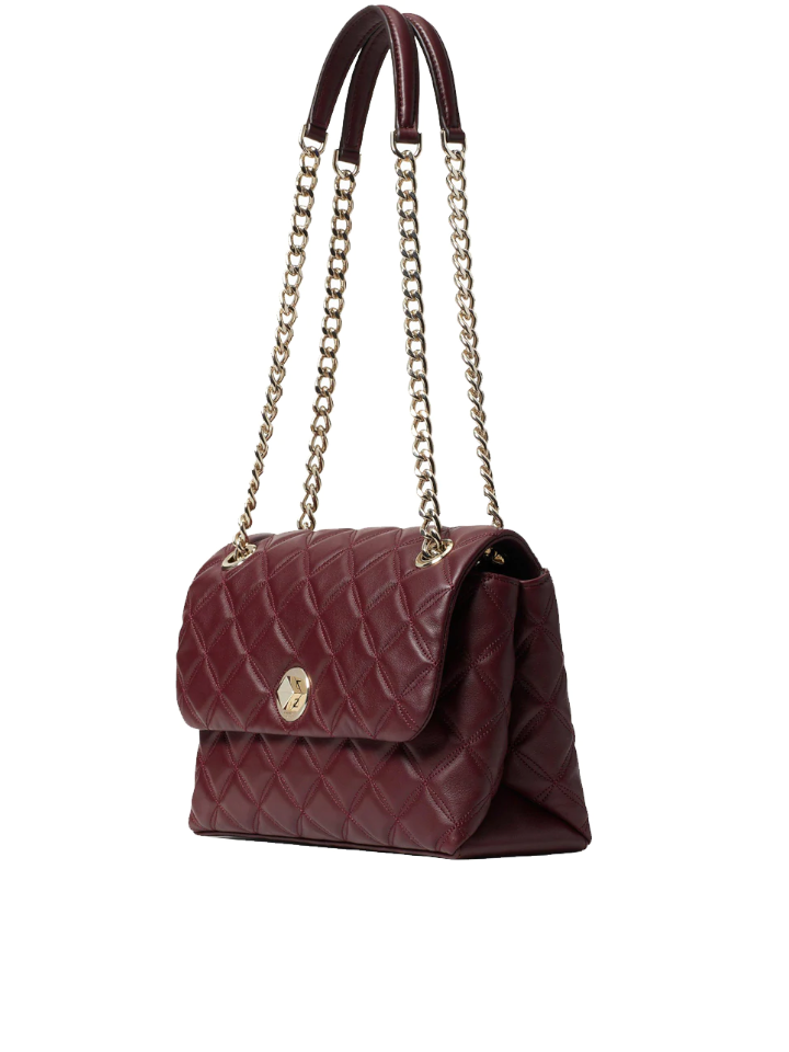 Kate Spade WKRU7076 Natalia Medium Flap Shoulder Bag Cherrywood