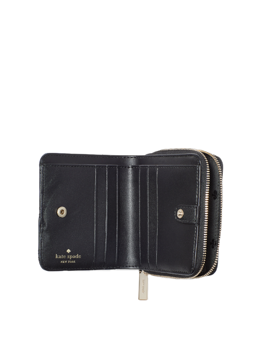 Kate Spade WLR00646 Natalia Small Zip-Around Wallet Black