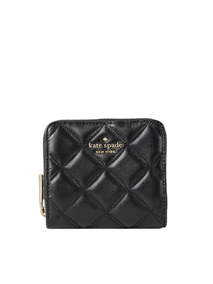 Kate Spade WLR00646 Natalia Small Zip-Around Wallet Black