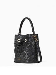 Kate Spade WKRU00075 Natalia Small Bucket Quilted Leather Black