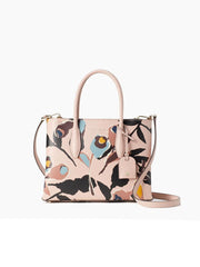 Kate Spade Wkru6120 Eva Paper Rose Small Top Zip Satchel Pink Multi