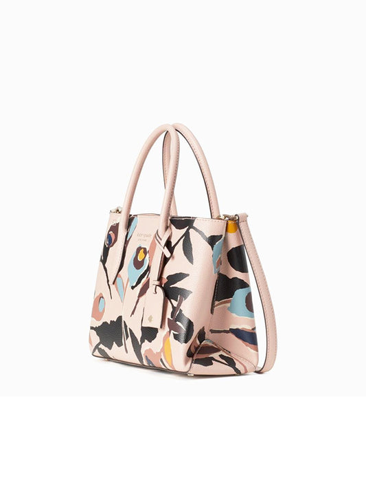 Kate Spade Wkru6120 Eva Paper Rose Small Top Zip Satchel Pink Multi