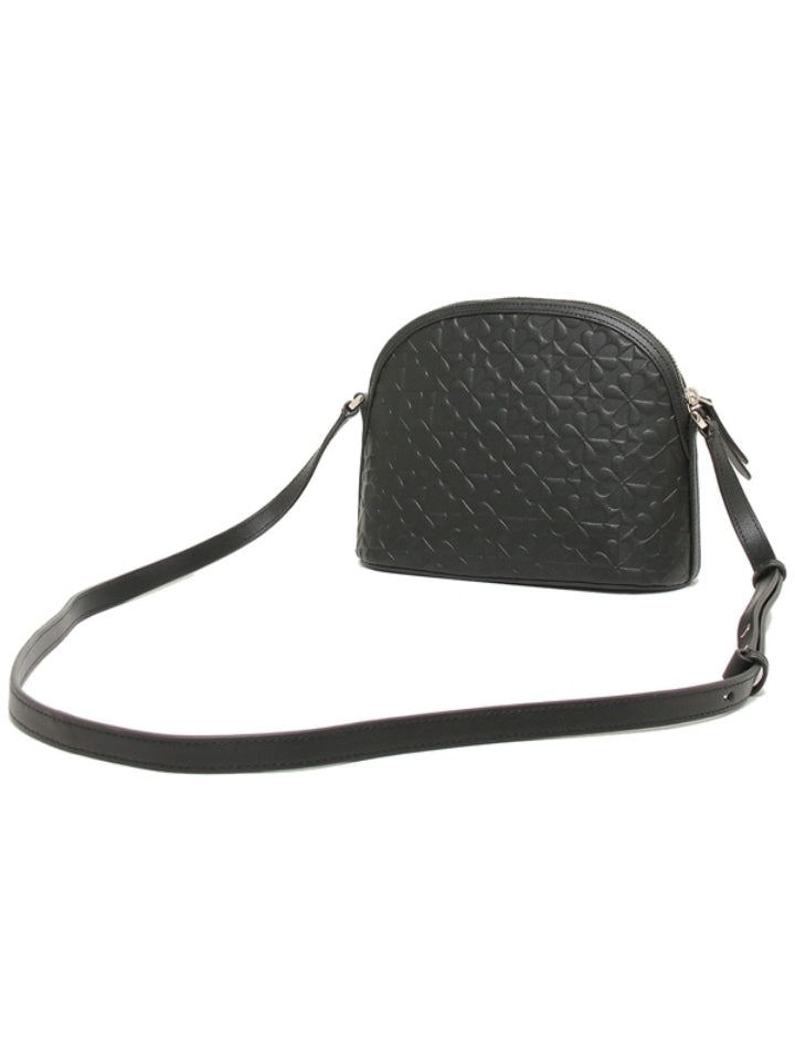 Kate Spade Wkru6770 Dome Large Crossbody Hollie Spade Clover Geo Emboss Black