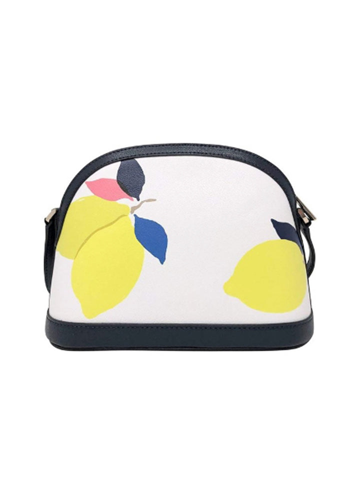 Kate Spade Wkru6857 Dome Crossbody Large Lemon Whitemulti