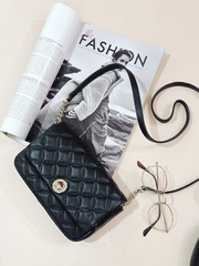 Kate Spade Natalia Flap Turnlock Crossbody Bag Black