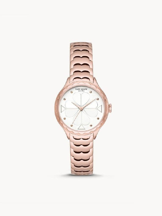 Kate Spade KSW1504 New York Rosebank Three-hand Scallop Rose Gold-tone Stainless Steel Watch