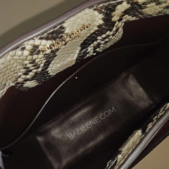 Kate Spade Pxrua345 Margaux Crossbody Large Embbos Snake Pale Vellum