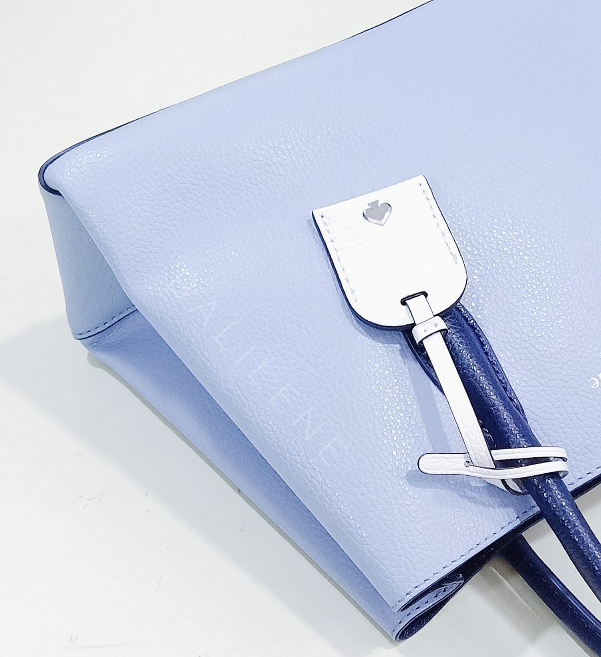 Kate Spade Wkru5697  Eva Small Leather Satchel Blue Bldawn/bzb