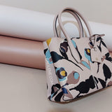 Kate Spade Wkru6120 Eva Paper Rose Small Top Zip Satchel Pink Multi