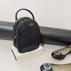 Kate Spade Wkru6164 Briar Lane Quilted Mini Convertible Backpack Black