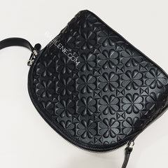 Kate Spade Wkru6770 Dome Large Crossbody Hollie Spade Clover Geo Emboss Black