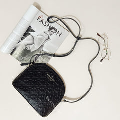 Kate Spade Wkru6770 Dome Large Crossbody Hollie Spade Clover Geo Emboss Black