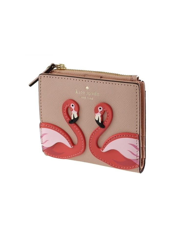 Kate Spade WLRU5487 Small Zip Bifold Wallet By The Pool Multi
