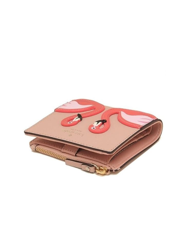 Kate Spade WLRU5487 Small Zip Bifold Wallet By The Pool Multi
