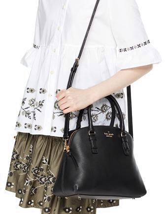 Kate Spade Pxru8262 Cameron Street Lottie Satchel Bag Black Balilene