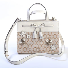 Kate Spade Wkru5877 Hayes Bee Embellished Small Satchel Natural