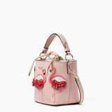 Kate Spade Wkru5957 By The Pool Flamingo Pippa Leather Bucket Bag