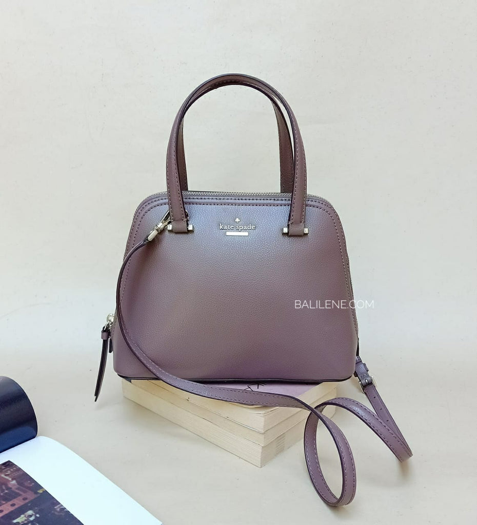 Kate Spade Wkru6058 Small Dome Satchel Patterson Drive Dusk Gray Leather
