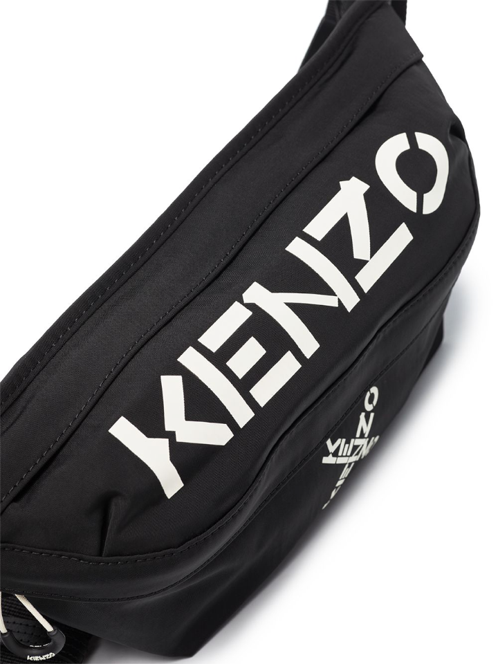 Kenzo Sport Logo Printed Belt Bag Black