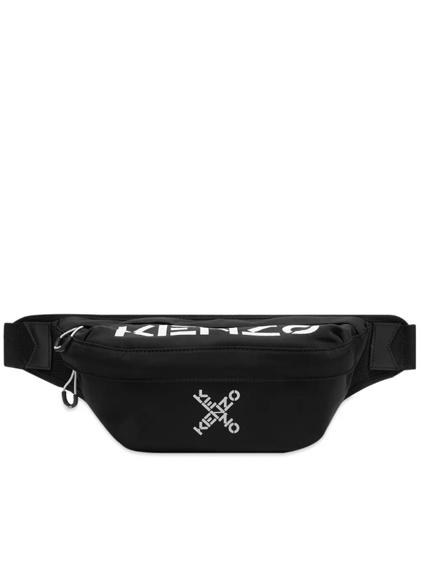 Kenzo Sport Logo Printed Belt Bag Black