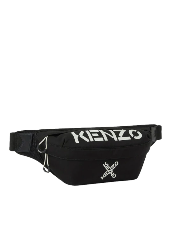 Kenzo Sport Logo Printed Belt Bag Black